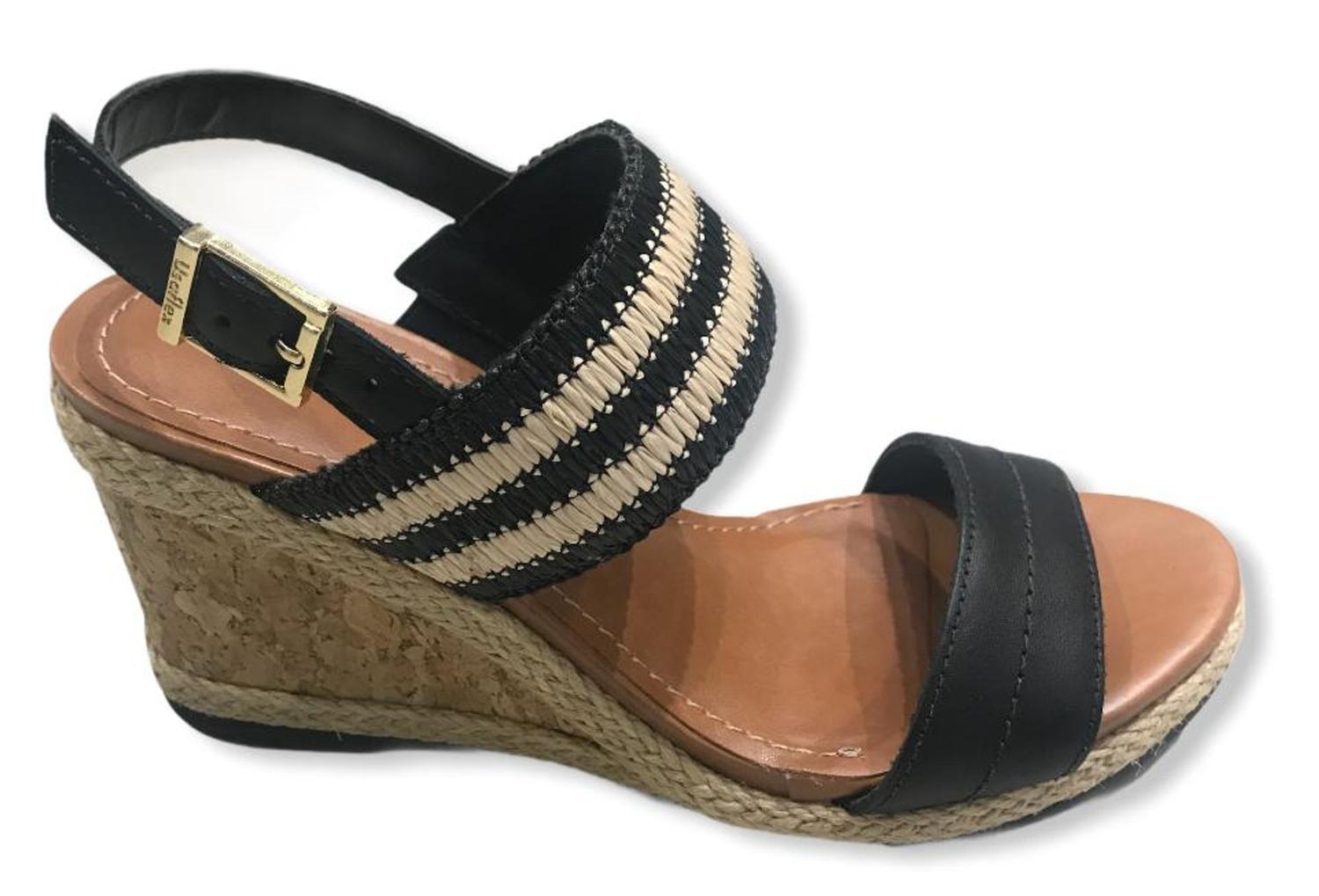 Sandália Anabela Usaflex AC4904 - Cor:Preto - Tamanho:34 - Outros Moda e  Acessórios - Magazine Luiza