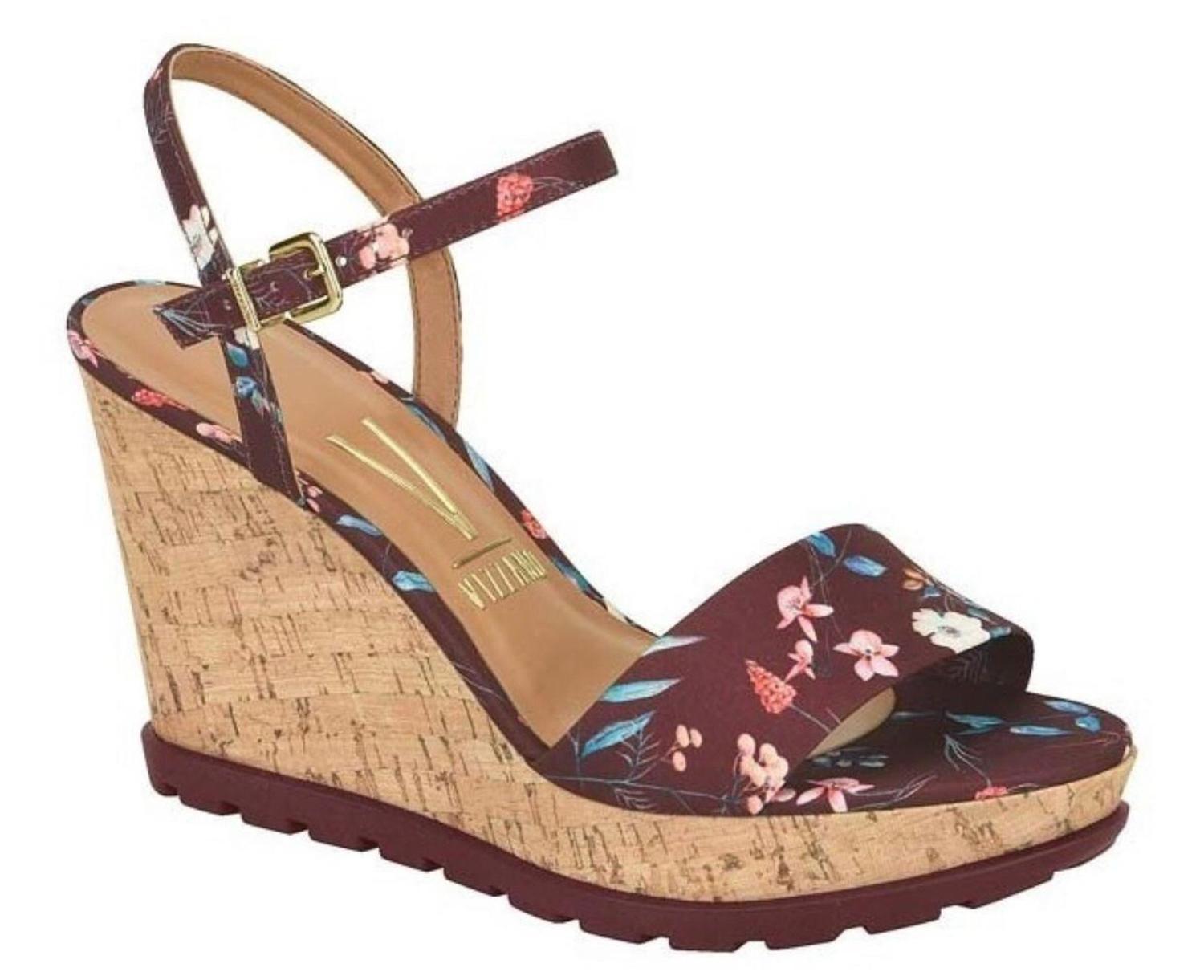 Sandália Anabela Vizzano 6353.102 - Cor: Vinho - Tamanho:35 - Outros Moda e  Acessórios - Magazine Luiza