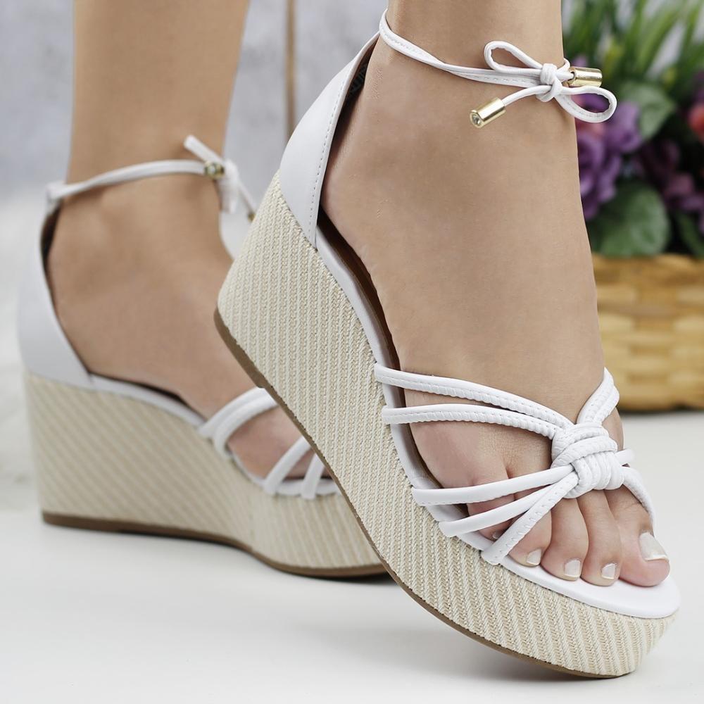 Sandalia Anabela Vizzano Branco/Branco/Natural Feminino 6407-409-19754 -  Sandália Feminina - Magazine Luiza