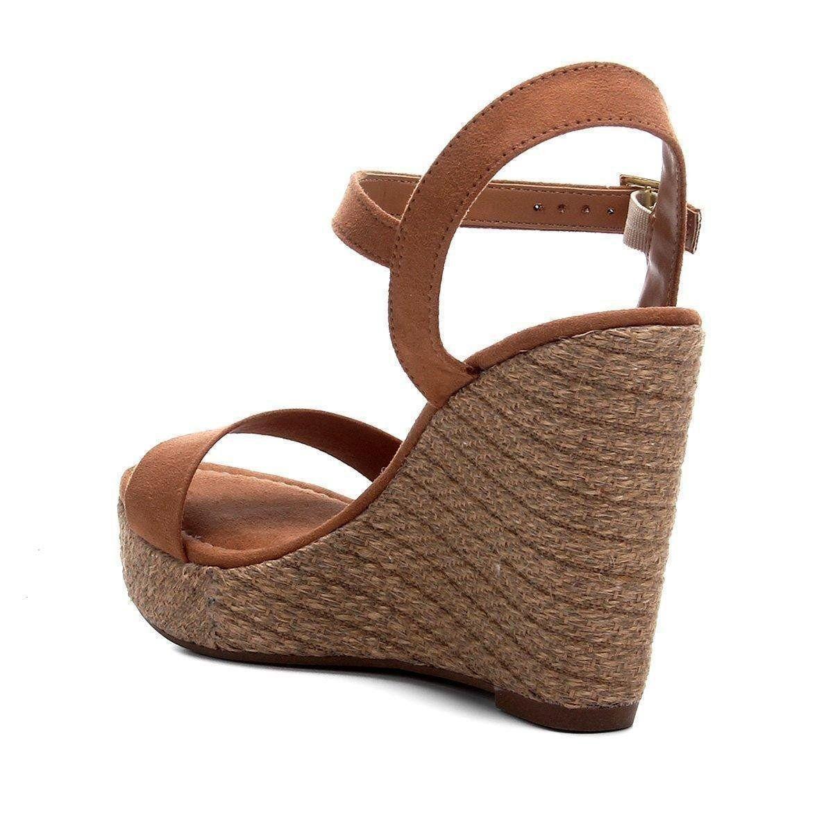 sandália anabela vizzano espadrille