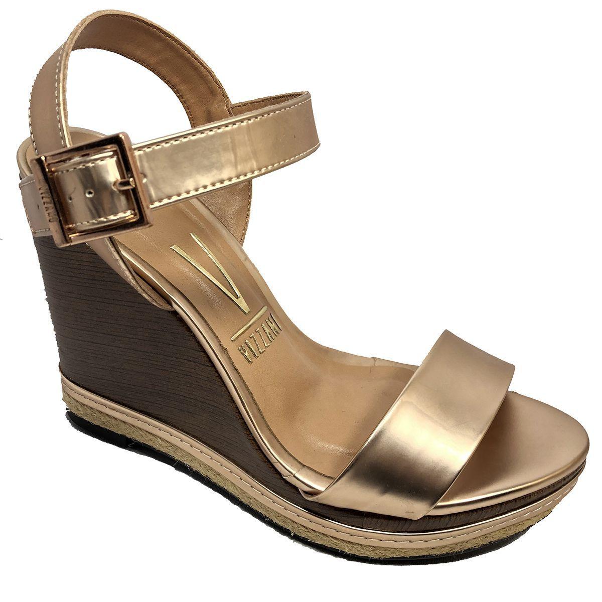 sandalia anabela vizzano rosa