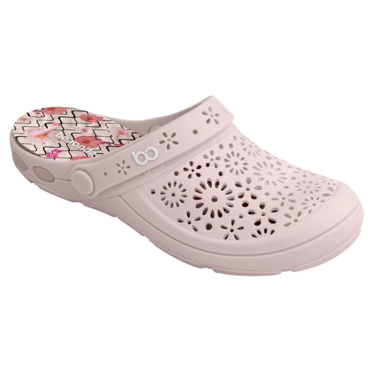 Sandália Babuche Feminino Casual Borracha Floral Conforto Boaonda 1317-137  - Babuche / Clog Feminino - Magazine Luiza