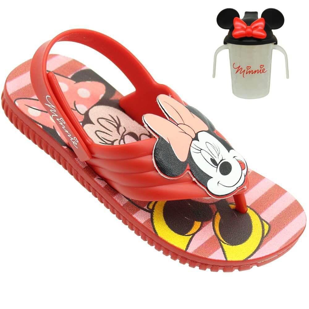 Sandália Baby Mickey E Minnie Feminina Com Copo Mamadeira - Grendene Kids - Sandália Feminina - Magazine Luiza