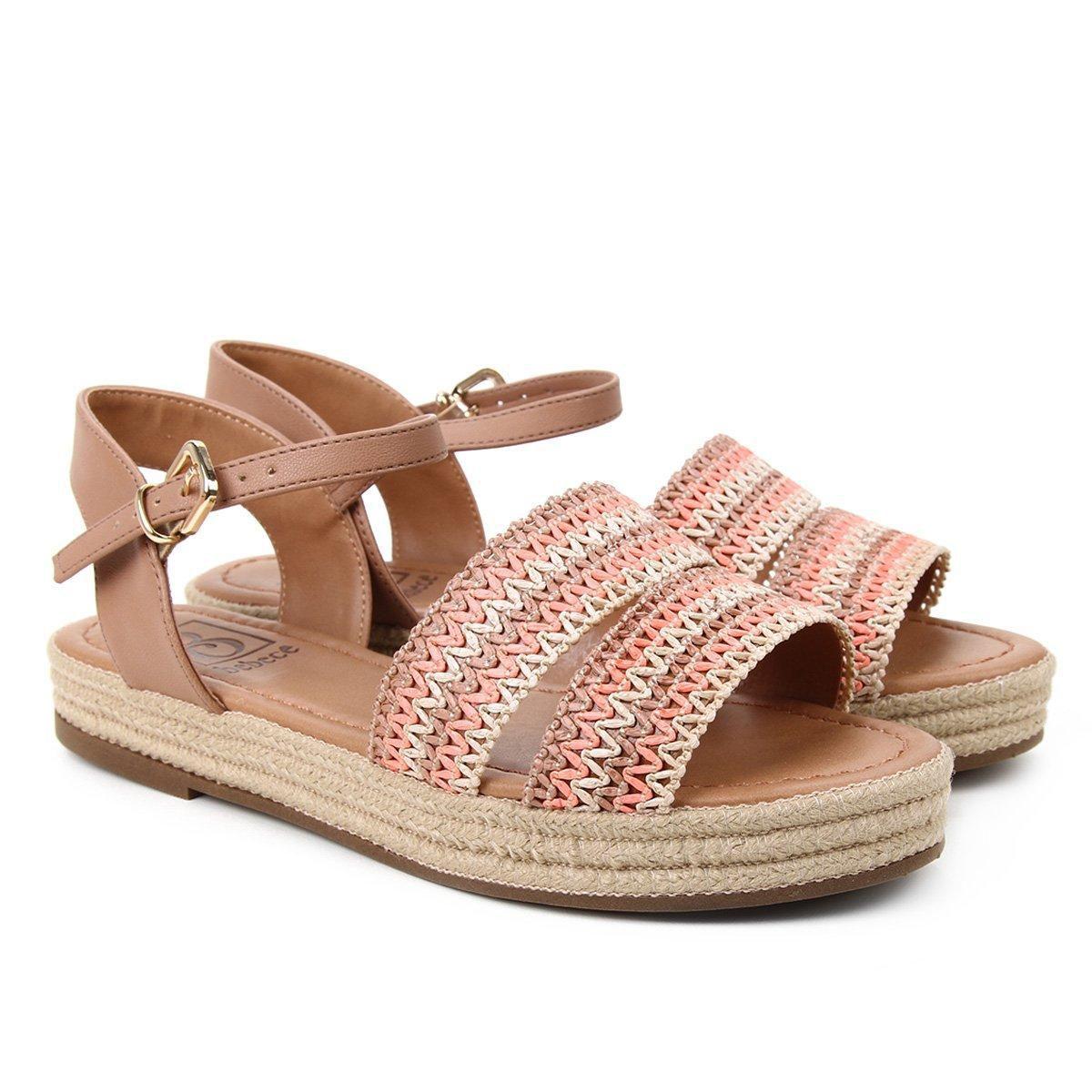 tênis bebecê flatform com corda feminino