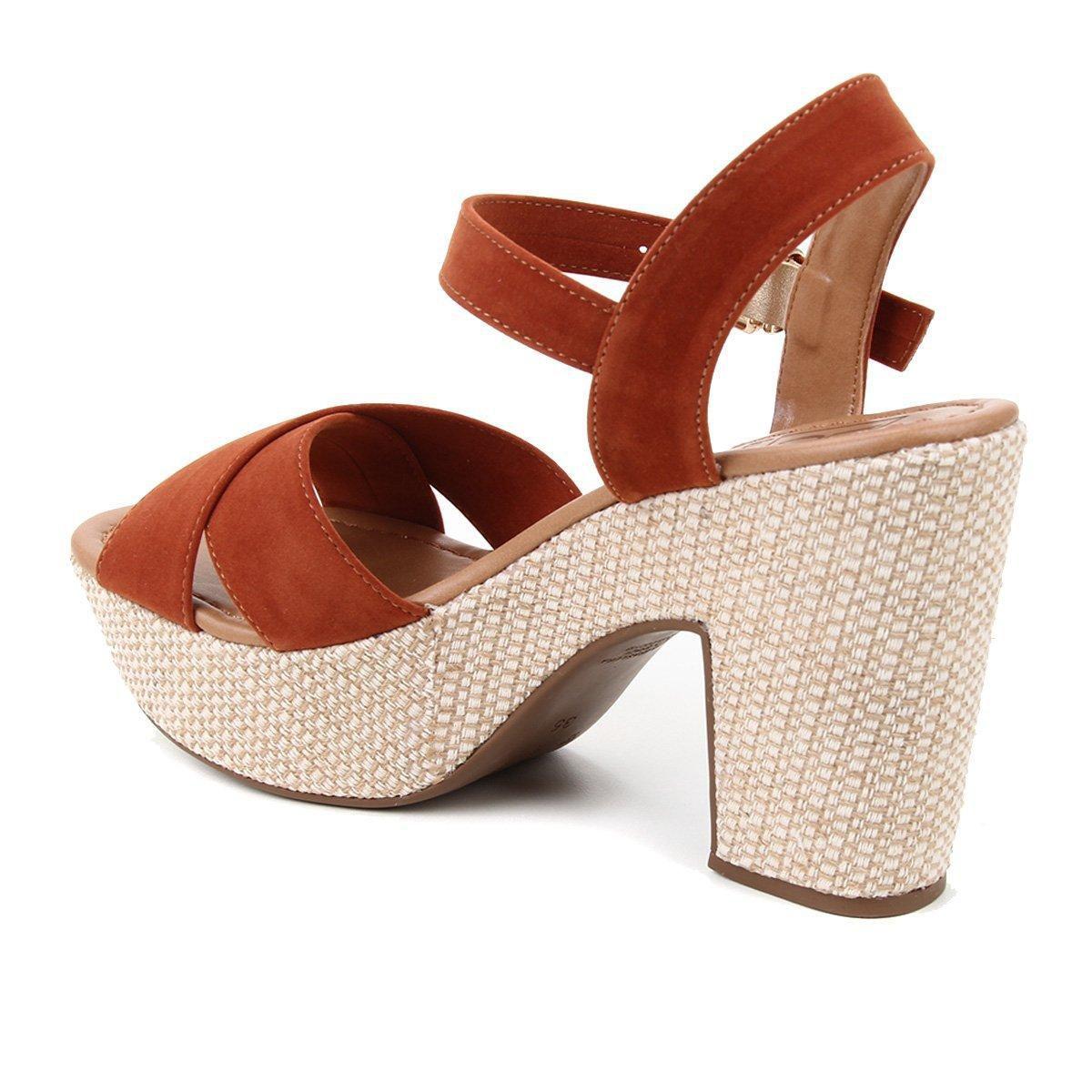 sandália bebecê meia pata tiras cruzadas