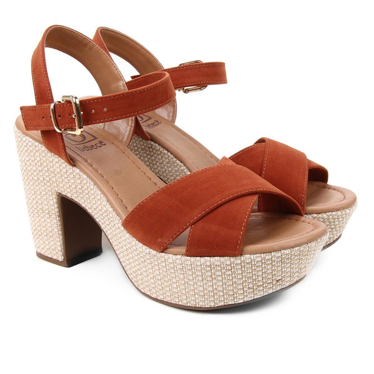 sandália bebecê meia pata tiras cruzadas