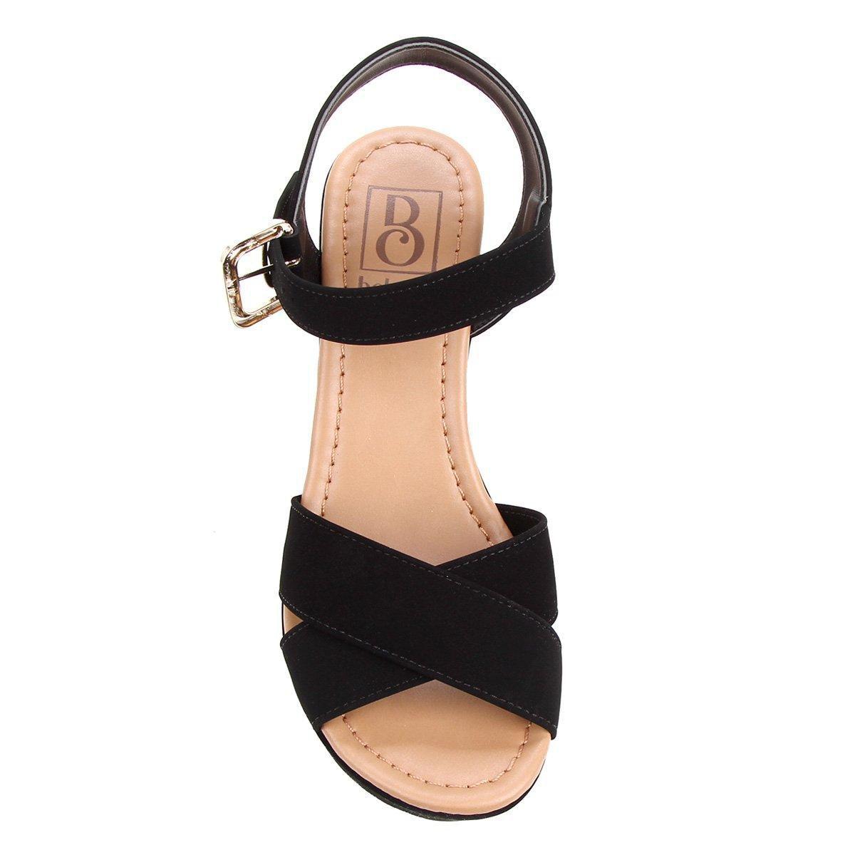 sandália bebecê meia pata tiras cruzadas