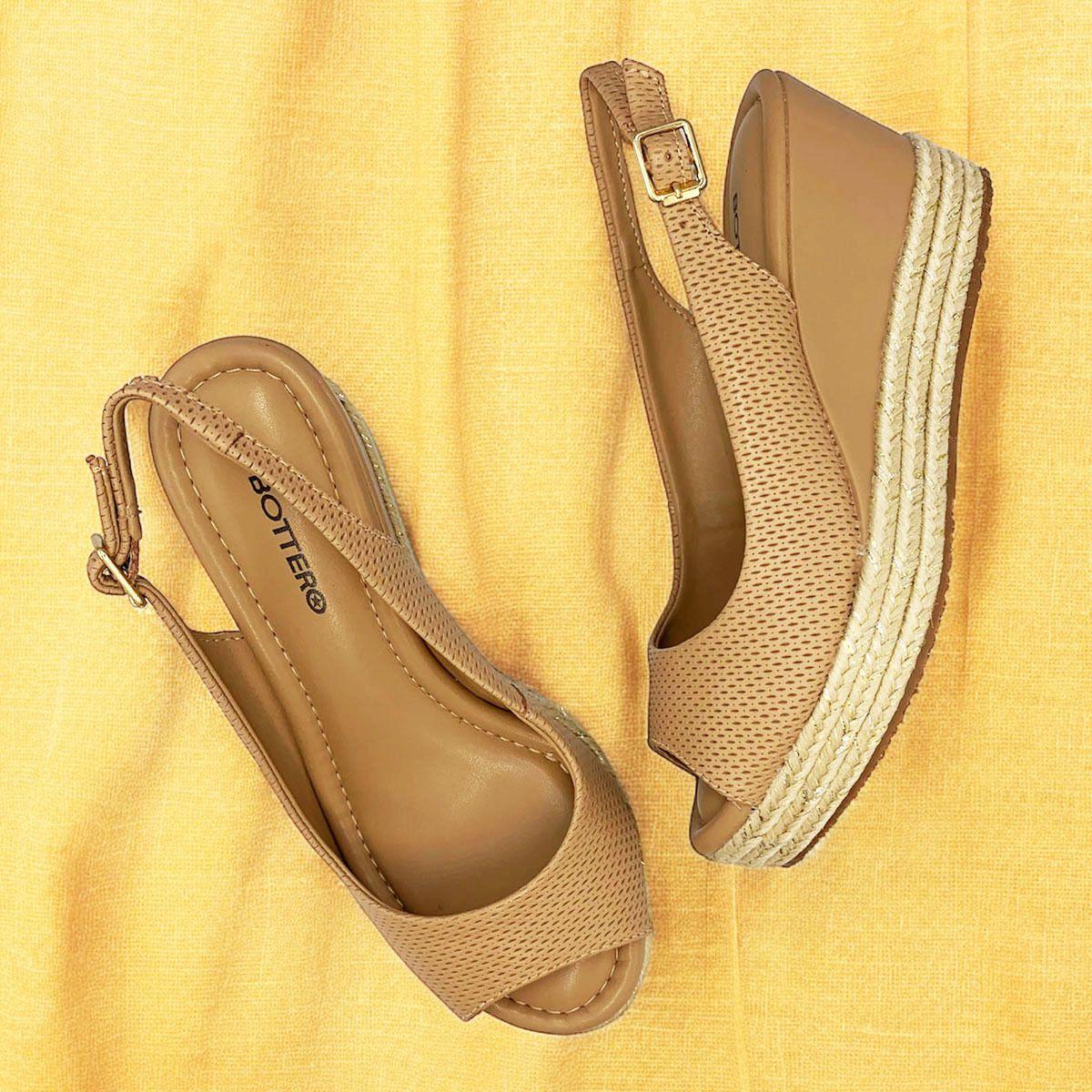 sandália anabela bottero sandalia de couro bottero Sandal Slipper Couro Bottero Sandália Anabela Sandalia Baixa Bottero  Sandalia Bottero Anabela