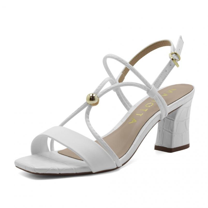 Sandália branca salto médio Mariotta - Outros Moda e Acessórios - Magazine  Luiza