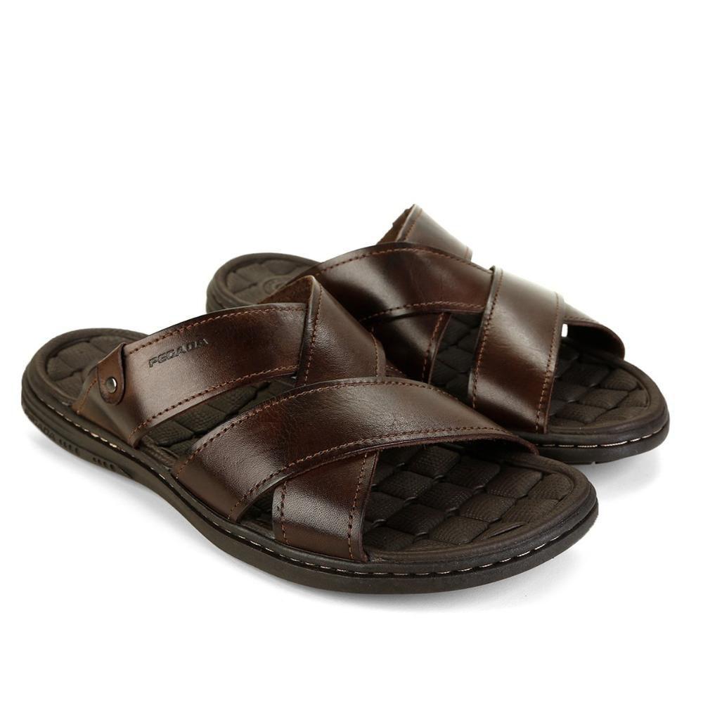 Sandália Couro Pegada Cruzada Masculina - Sandália Masculina - Magazine  Luiza