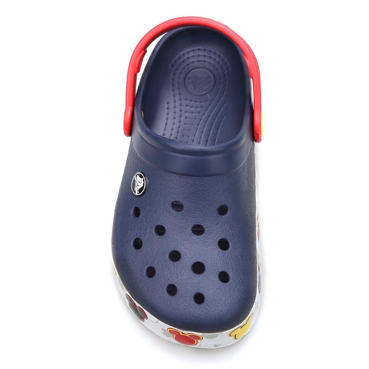 sandália crocs lights mickey infantil