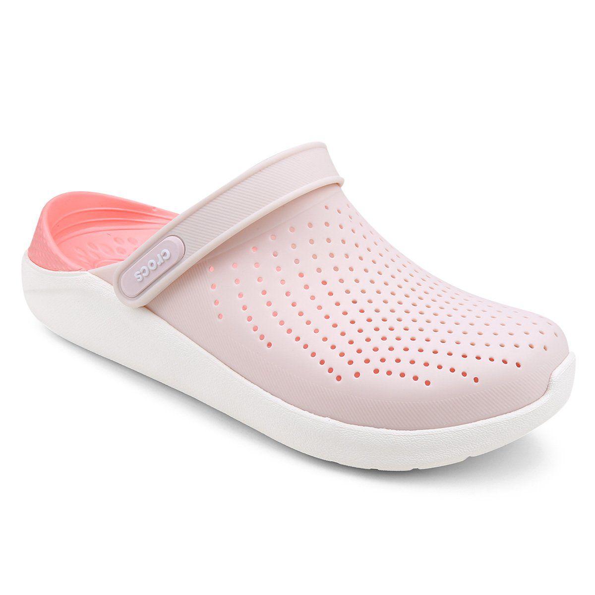 Rosa Sandalia Feminina Crocs Chinelo Crocs Babuche Crocs Feminino
