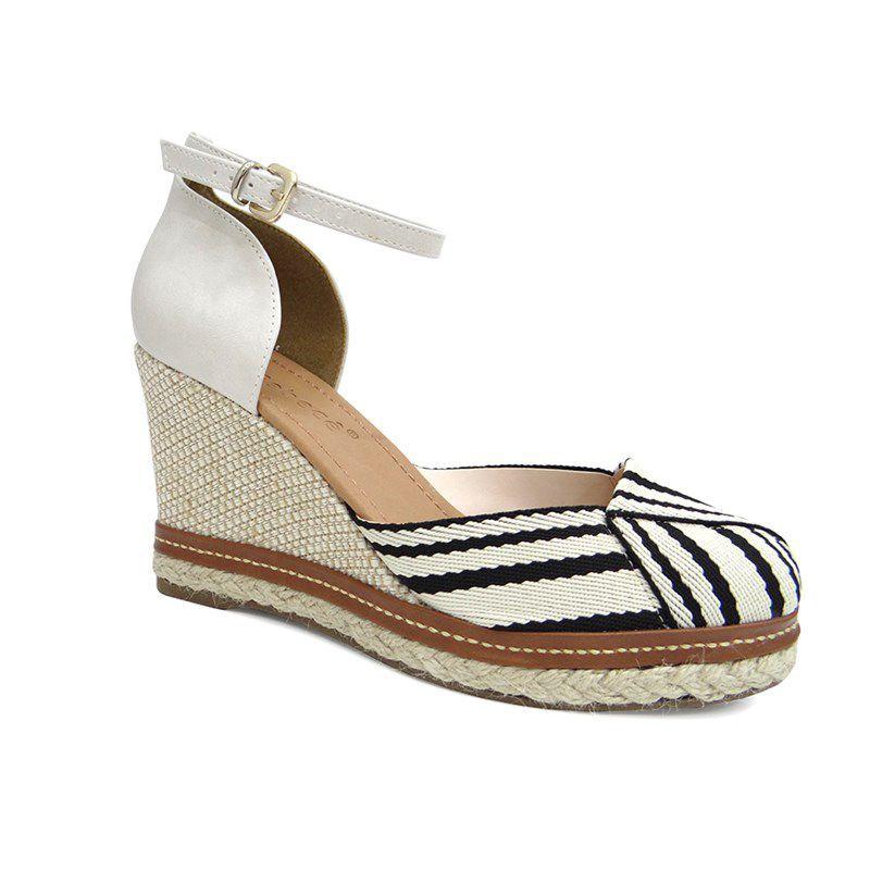 sandália espadrille anabela bebecê