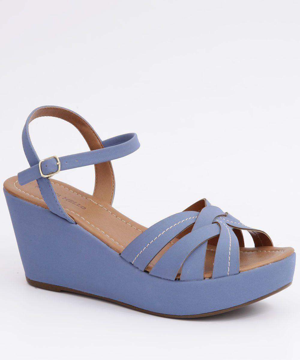 sandalia anabela renata mello