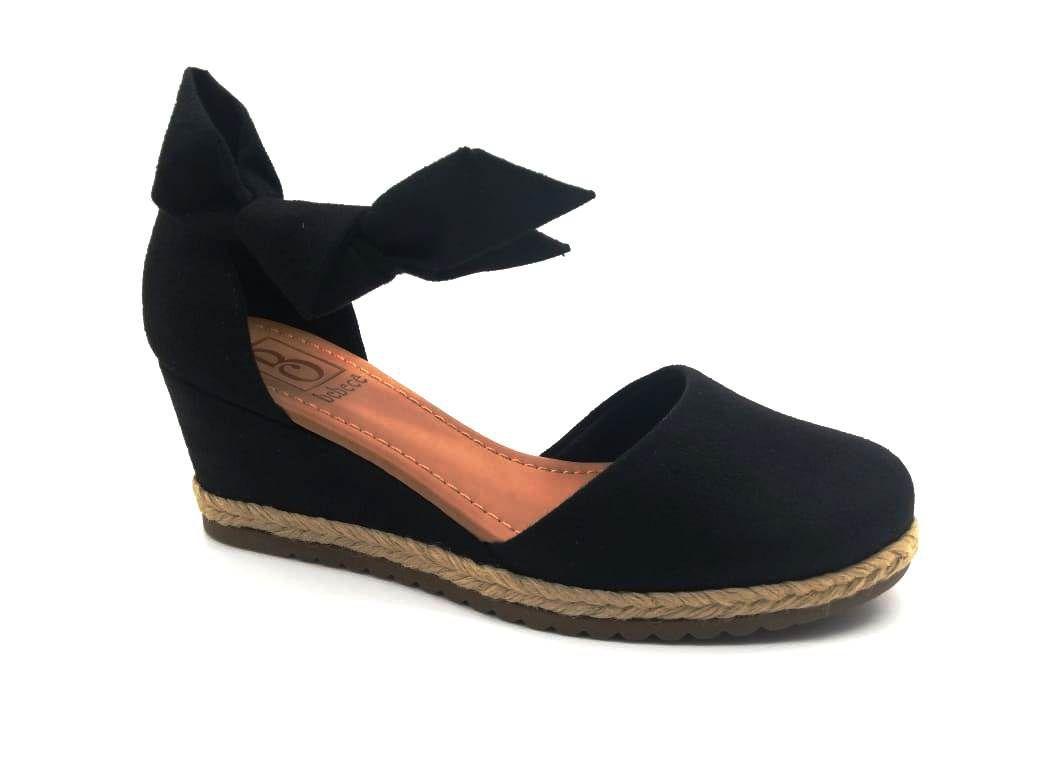 sandália bebecê camurça preto