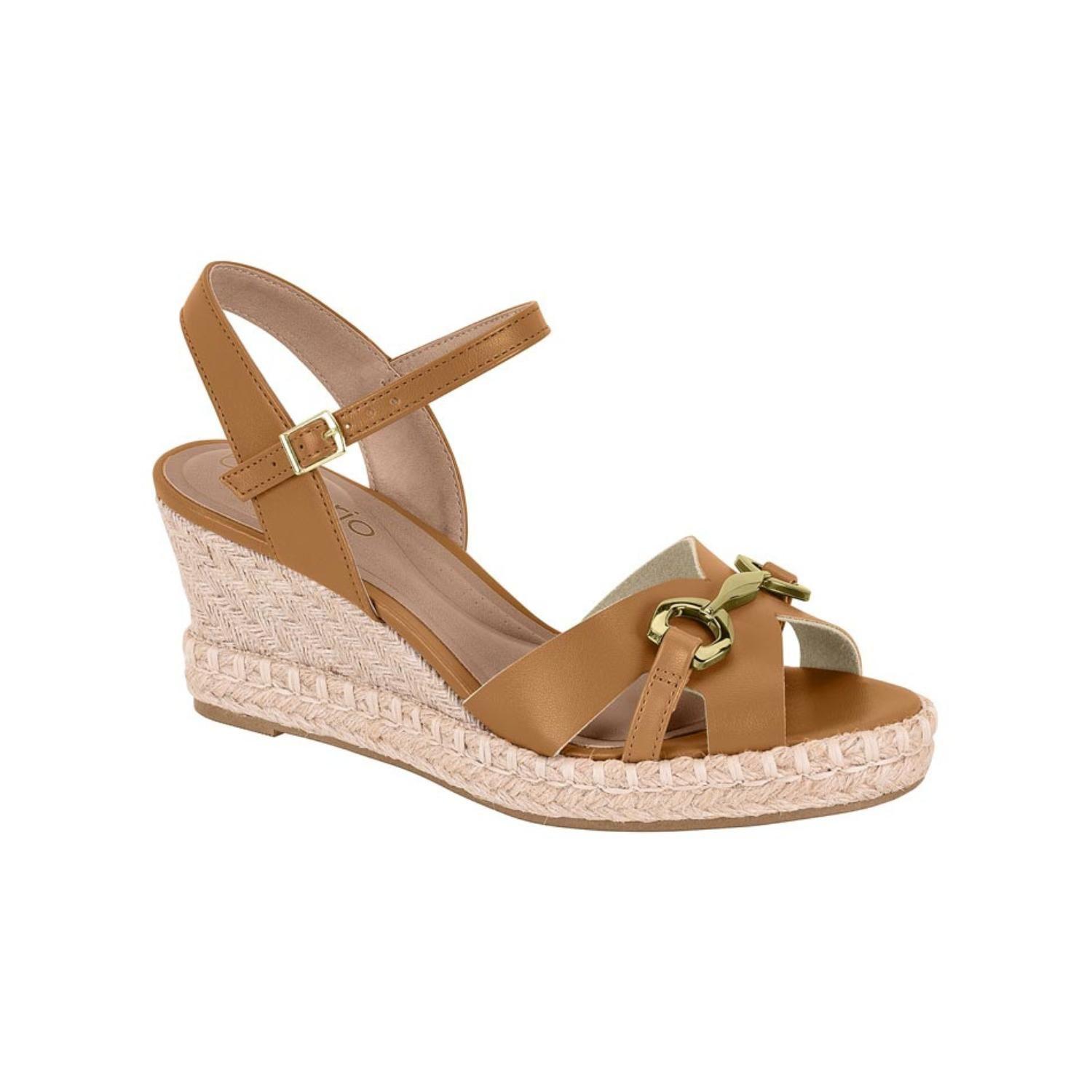 Sandália Feminina Beira Rio Conforto Salto Anabela Plataform