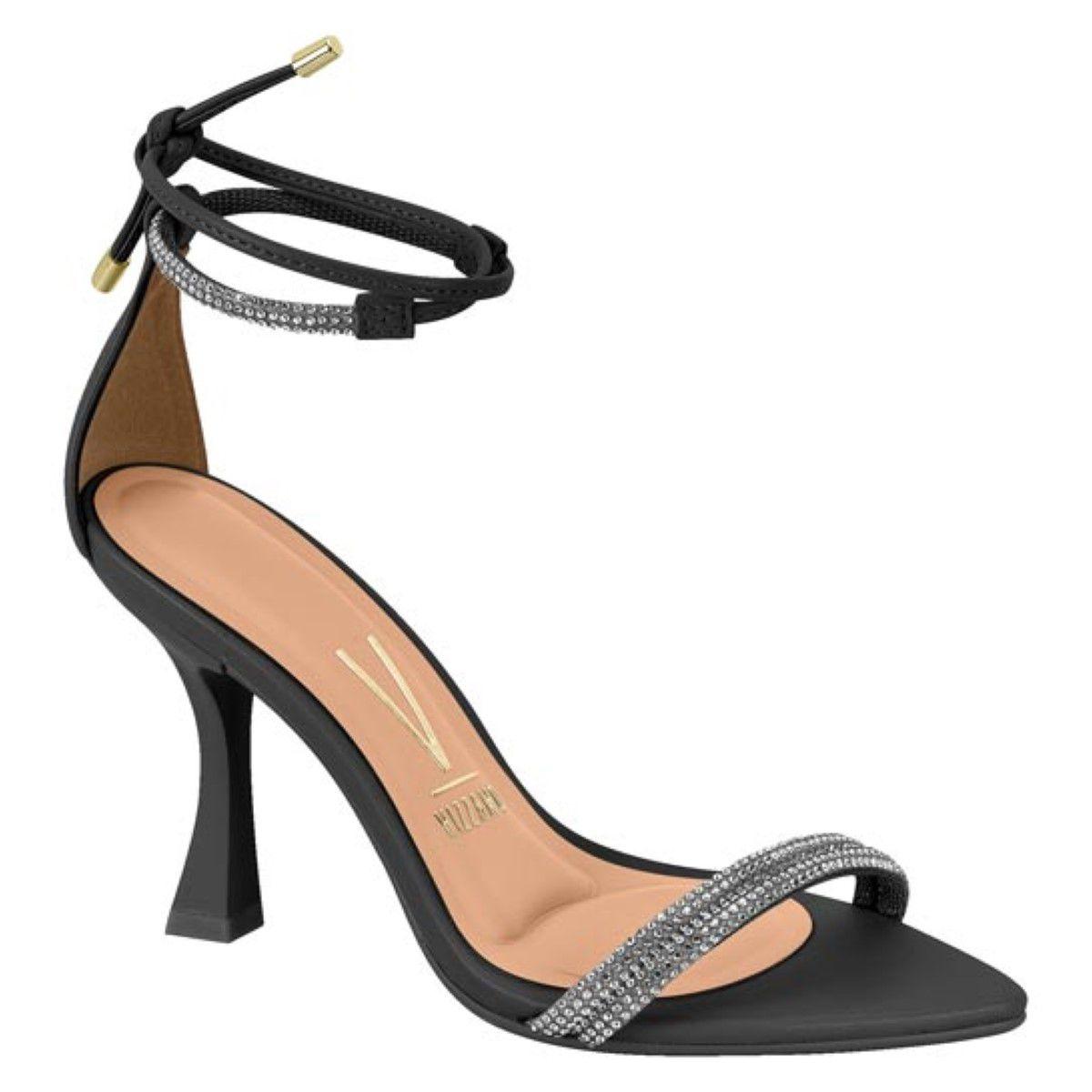 Salto Vizzano SandÃ¡lia Vizzano Preta Sandália Preta SandÃ¡lia