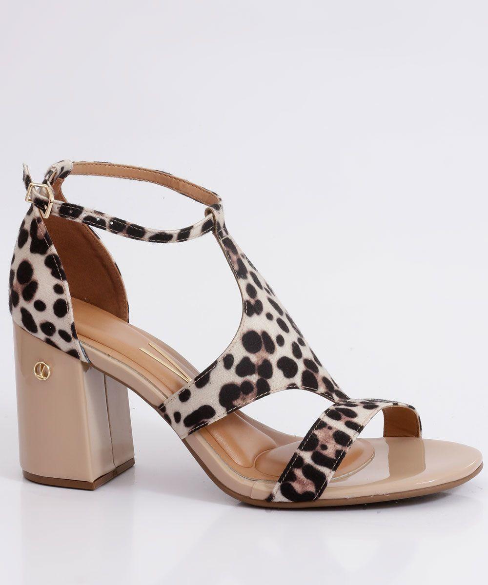 Sandália Feminina Estampa Animal Print Vizzano | Marisa