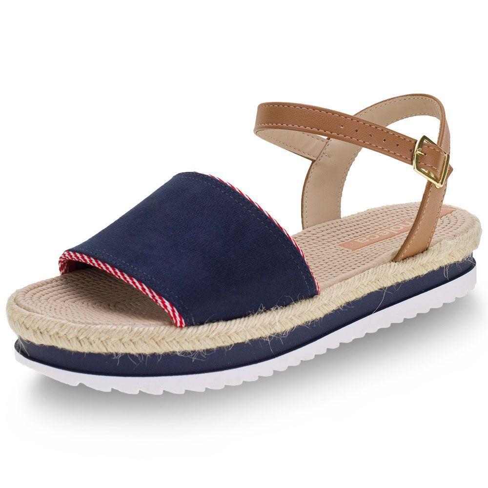 sandália flatform moleca