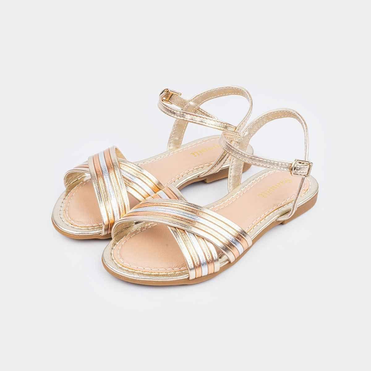 Sandalia feminina infantil dourada pampili - Sandália Infantil - Magazine  Luiza