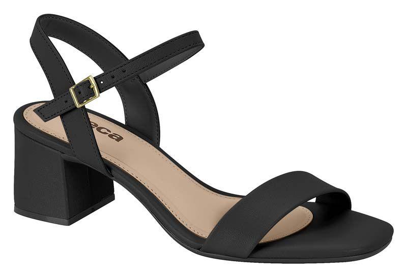 Sandália Feminina Moleca Salto Médio Bloco Moderno Sandália