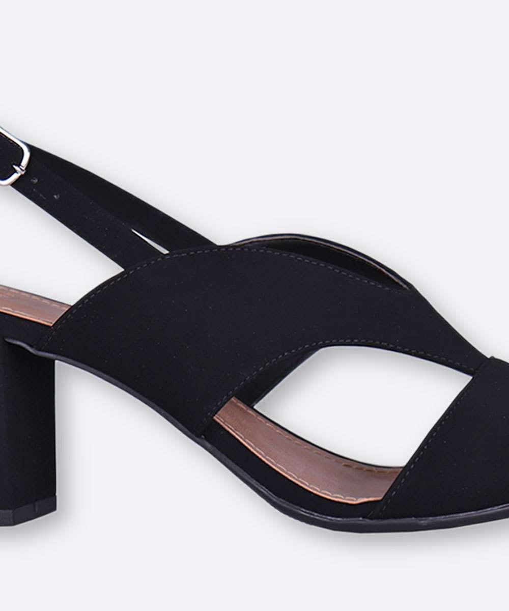 sandália feminina nobuck salto grosso renata mello