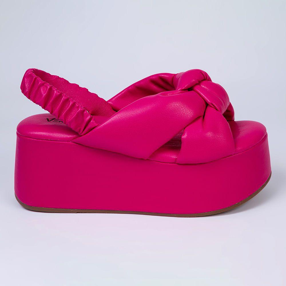 Sandália Feminina Plataforma Tiras Cruzadas - Rosa - Vértice - Sandália  Feminina - Magazine Luiza