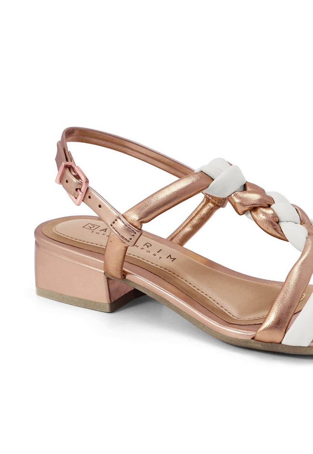 Sandália Feminina Salto Baixo Com Laço Rosa Moleca 5259.719 no Shoptime