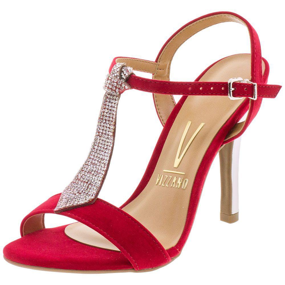 salto alto vermelho vizzano