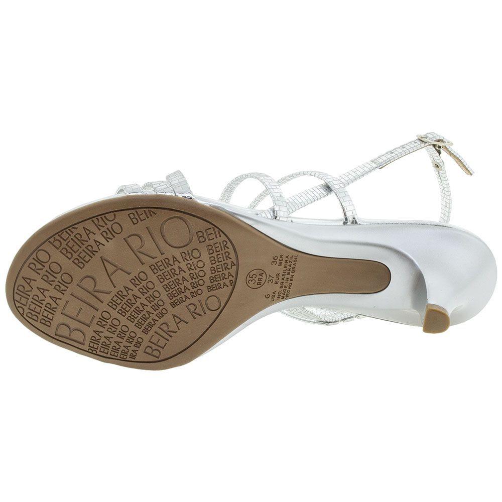 sandalia prata salto baixo beira rio