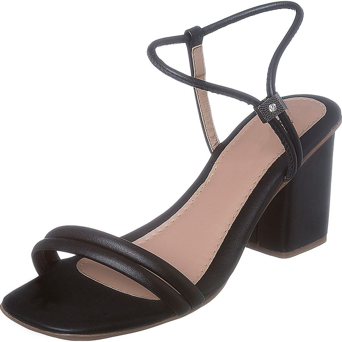 Salto Baixo Sandalia Salto Grosso 7cm Sandália Feminina Salto