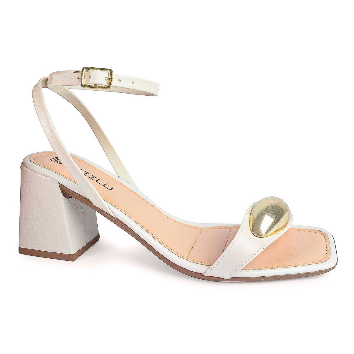 Sandália Feminina Salto Quadrado Bloco Grosso Baixo Confortável