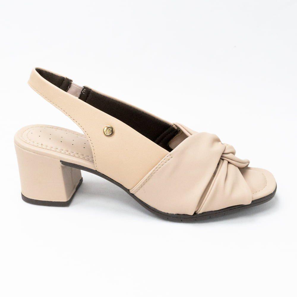 Sandalia Feminina Salto Quadrado Medio Casual Com Elasticos Campesi L7532 -  Sandália Feminina - Magazine Luiza
