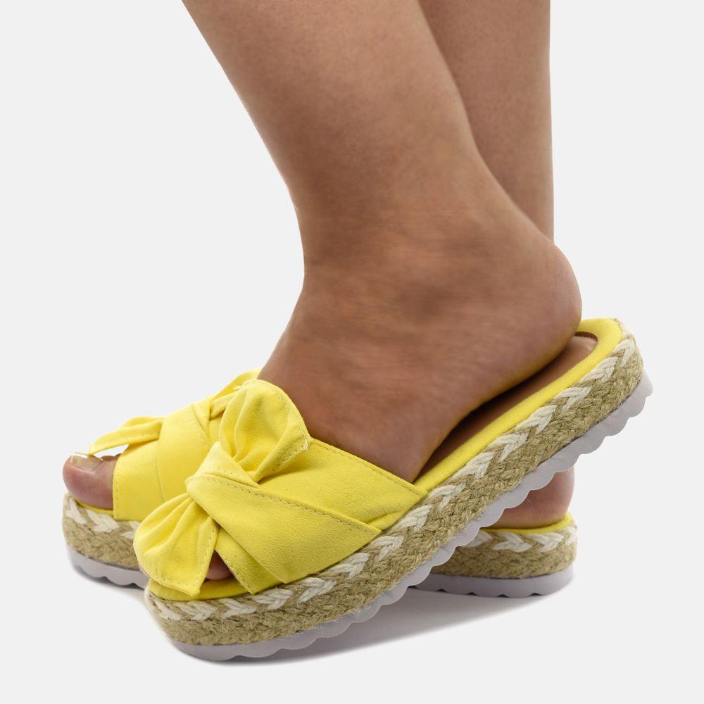 Sandália feminina tamanco flatform solado tratorado detalhes em corda  amarelo - Sacolão dos calçados - Moda Feminina - Magazine Luiza