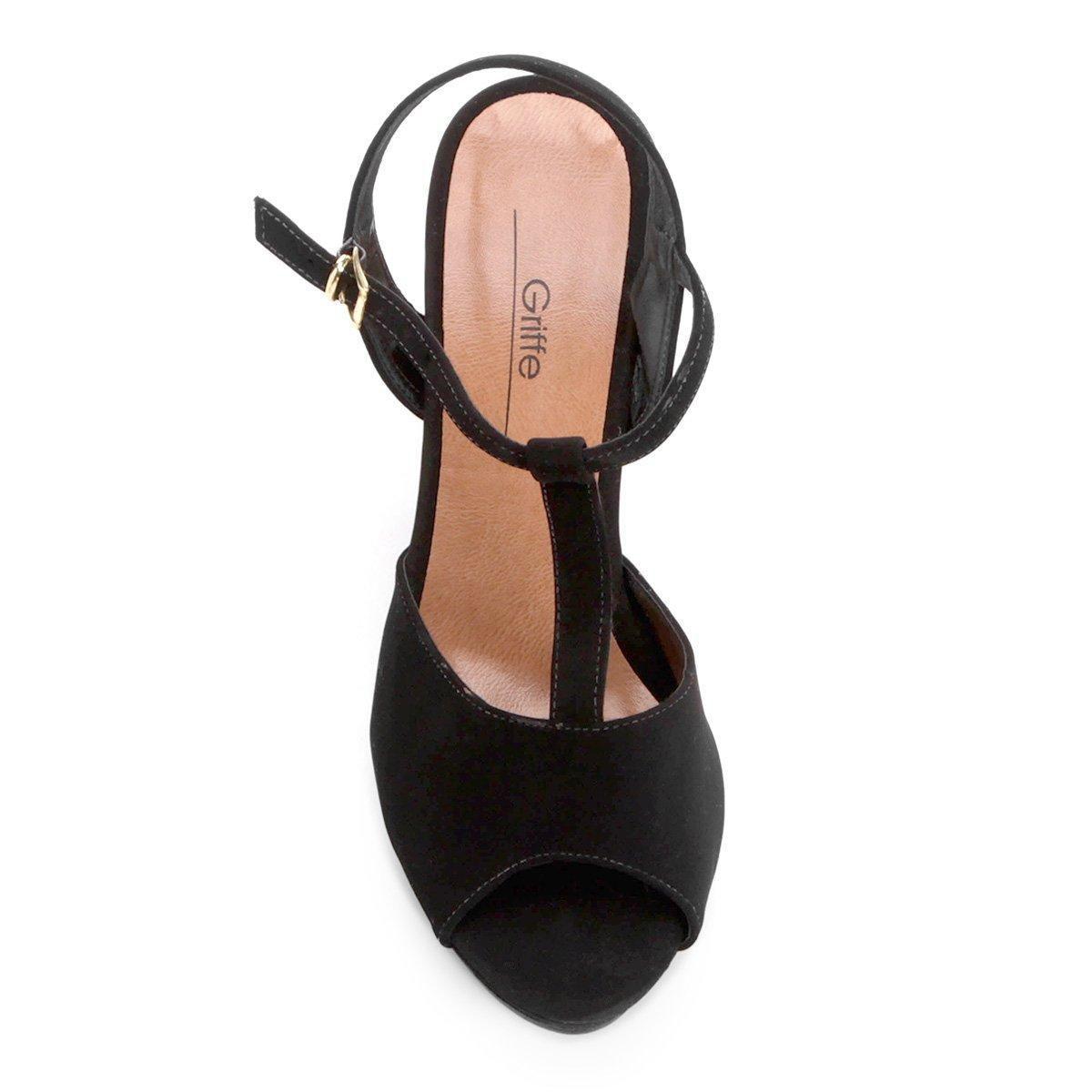 sandália griffe meia pata salomé feminina