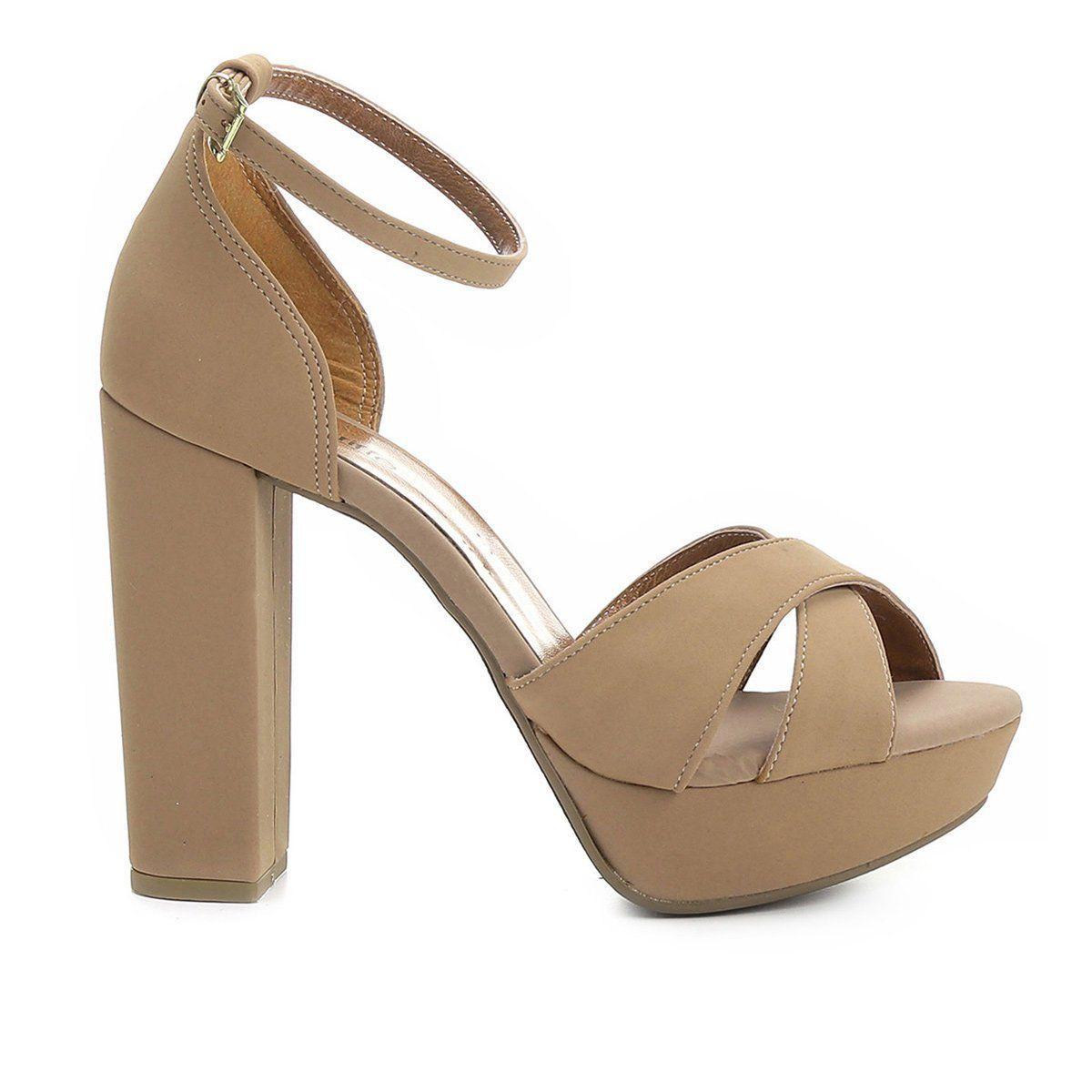 Salto Alto Zattini SandÃ¡lias Salto Grosso SandÃ¡lia Griffe Meia