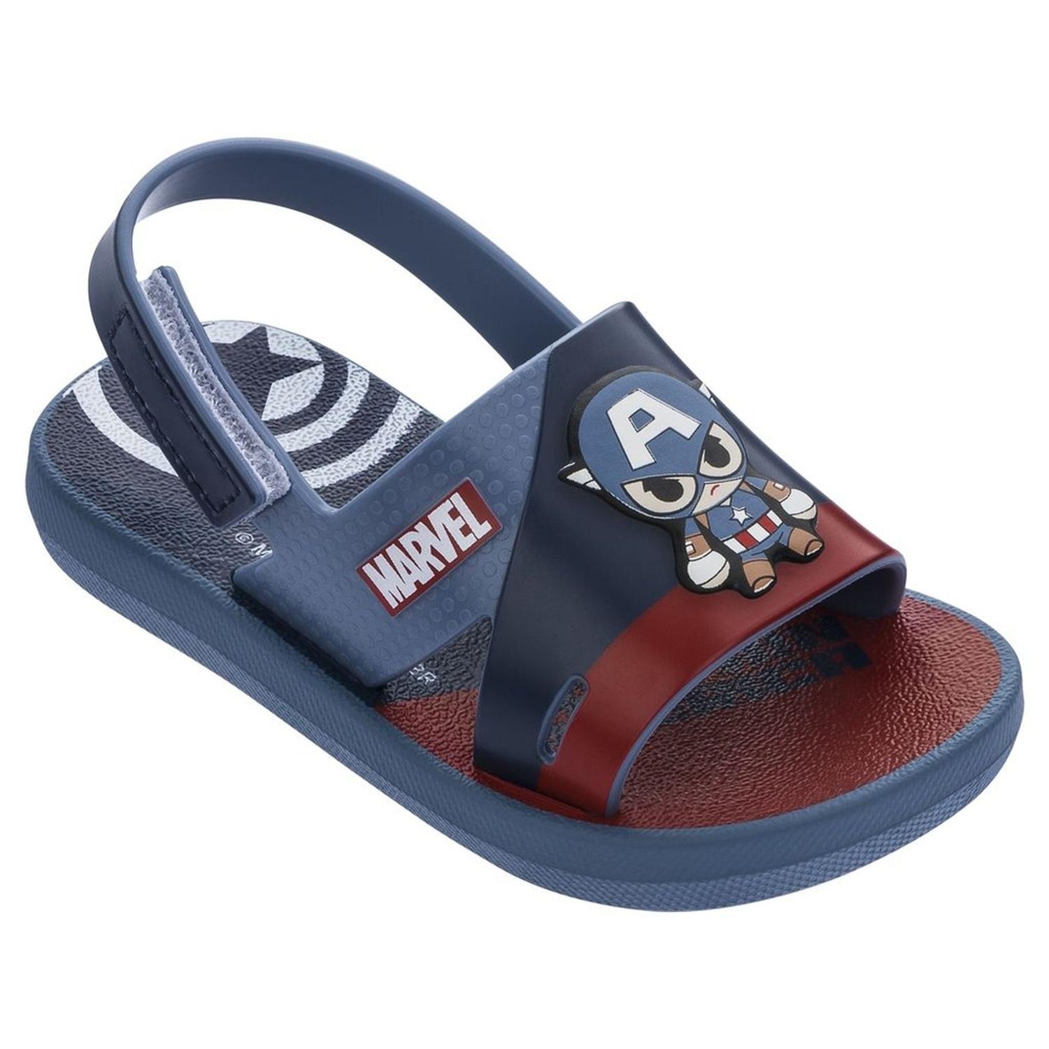Sandália Infantil Capitão América Grendene 22456 - Cor:Azul/Vermelho -  Tamanho:20/21 - Sandália Infantil - Magazine Luiza