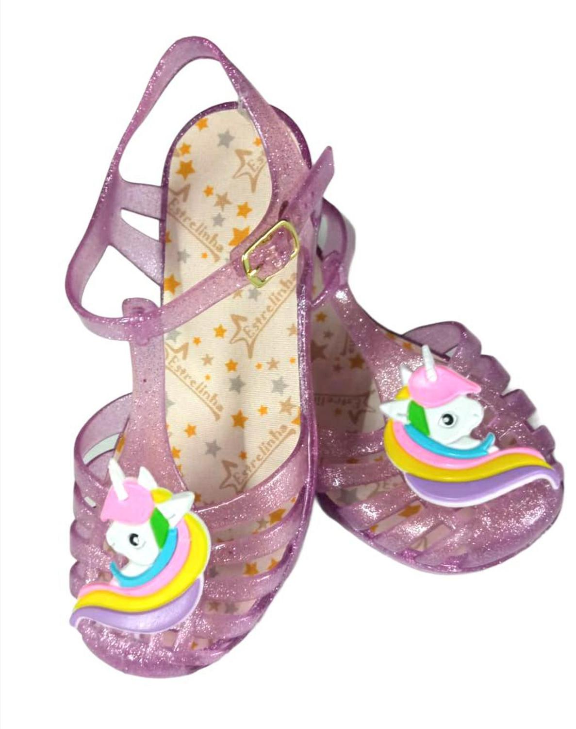 sandalia infantil estrelinha menina unicórnio rosa prata 31-32 - Sandália  Infantil - Magazine Luiza