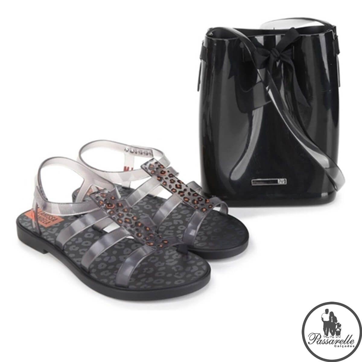 Sandália Infantil Feminina Larissa Manoela Grendene Kids 22021 20817 - Preto + Sac Bag - Sandália Infantil - Magazine Luiza