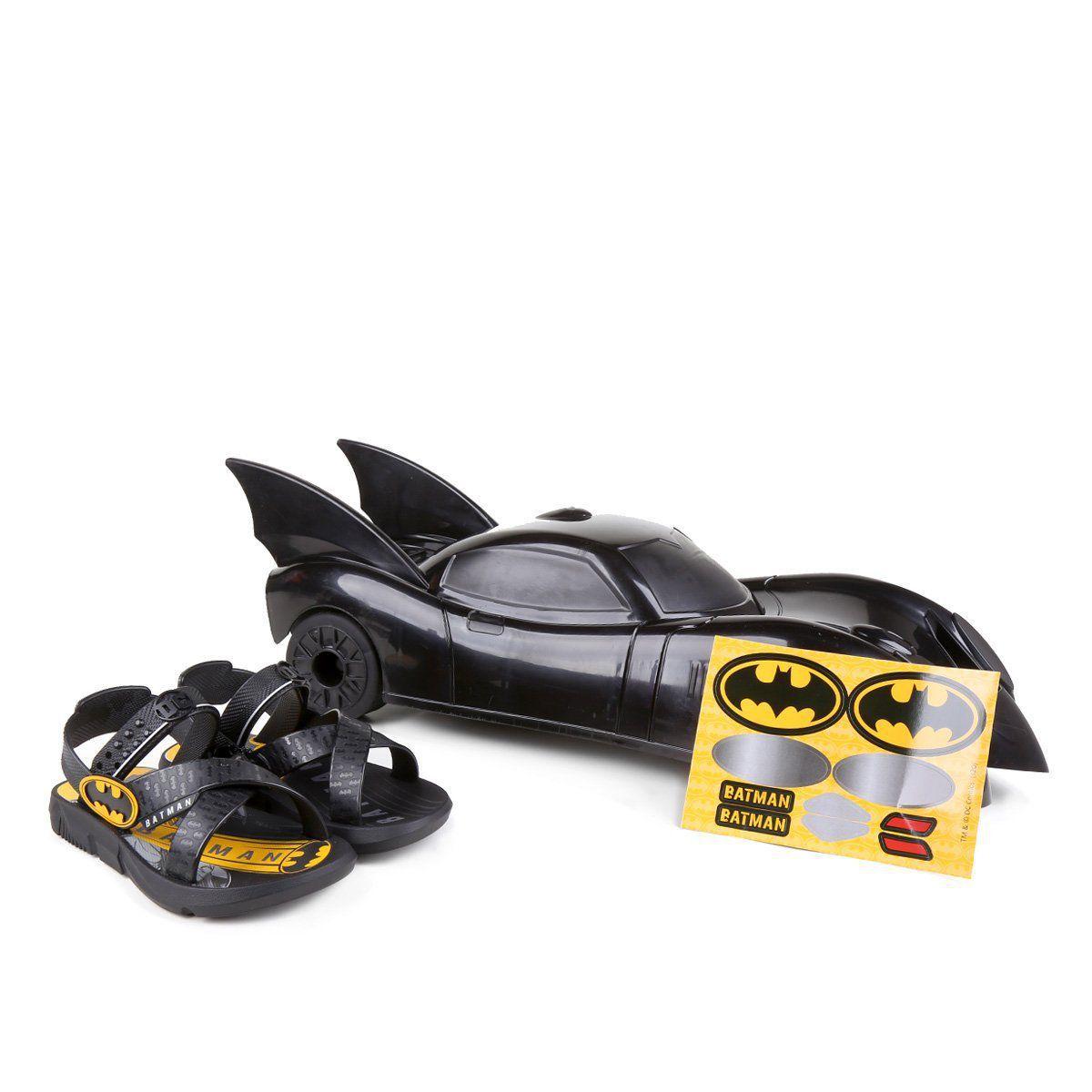 Sandália Infantil Grendene Kids Menino Batman com Maleta Batmóvel 22169  Brinquedo - Sandália Infantil - Magazine Luiza
