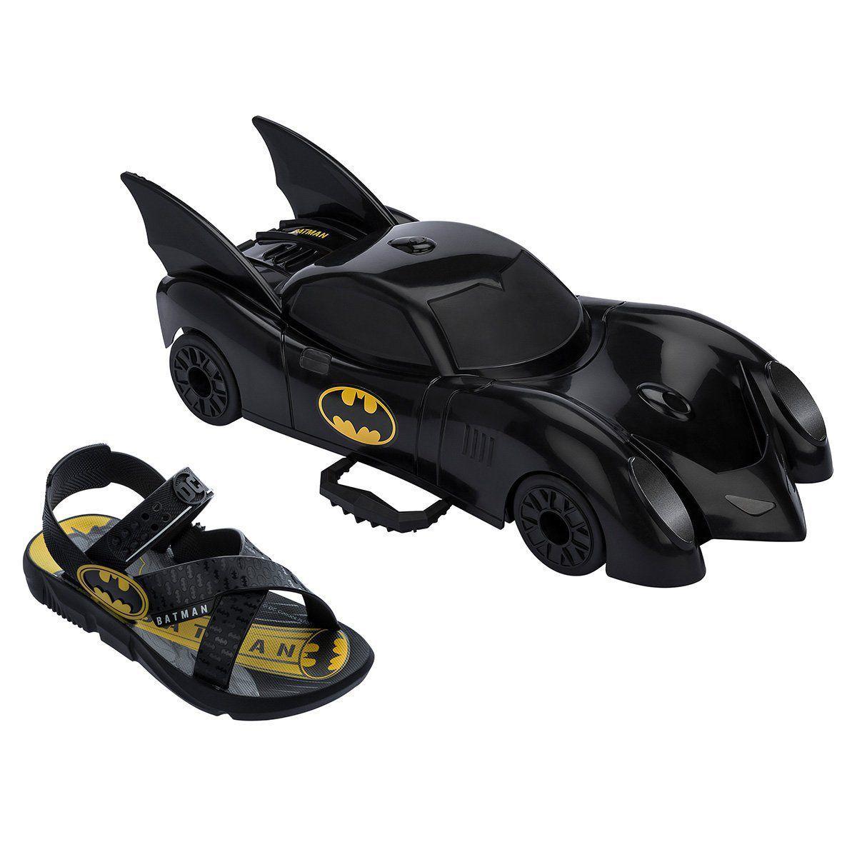 Sandália Infantil Grendene Kids Menino Batman com Maleta Batmóvel 22169  Brinquedo - Sandália Infantil - Magazine Luiza