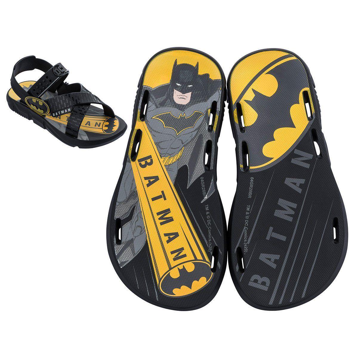 Sandália Infantil Grendene Kids Menino Batman com Maleta Batmóvel 22169  Brinquedo - Sandália Infantil - Magazine Luiza