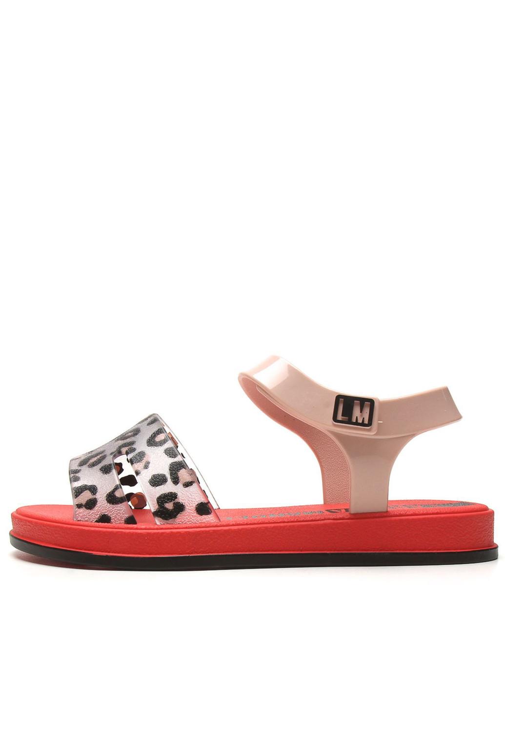 Sandália Infantil Grendene Larissa Manoela Vip Flat 22156 - Cor:  Vermelho/Rosa - Tamanho: 31 - Sandália Infantil - Magazine Luiza