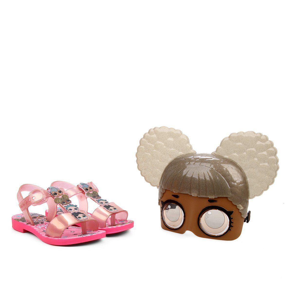 Sandália Infantil Grendene Menina Lol Mask Surprise com óculos 22243 -  Sandália Infantil - Magazine Luiza