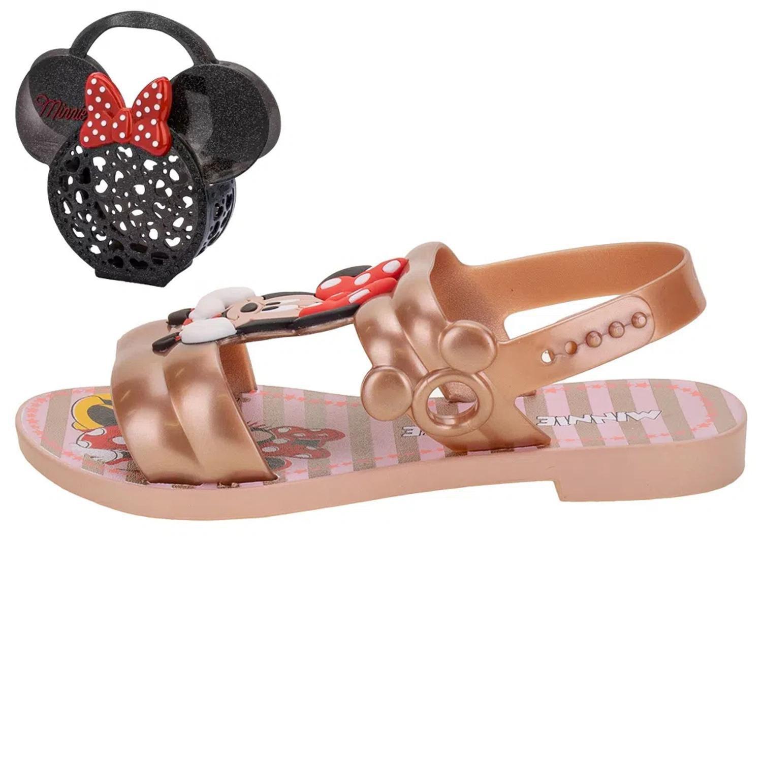 Sandália Infantil Grendene Minnie Mouse Show Bag 22167 - Cor: Rosa - Tamanho:  31 - Grendene Kids - Sandália Infantil - Magazine Luiza