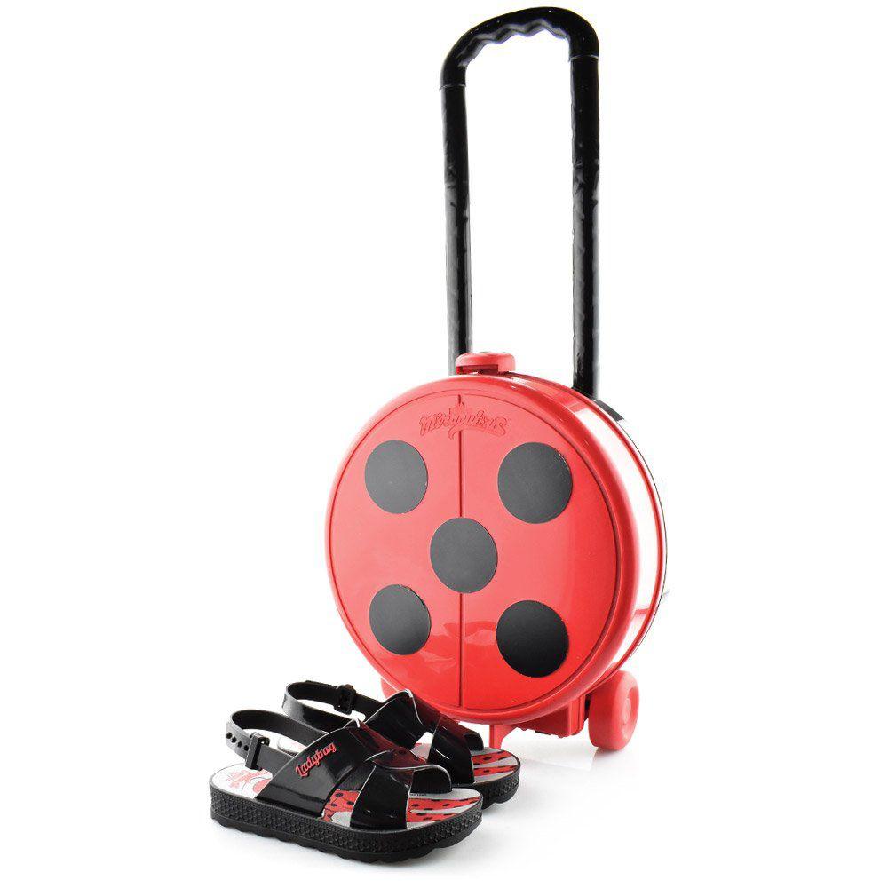 sandalia ladybug com bolsa