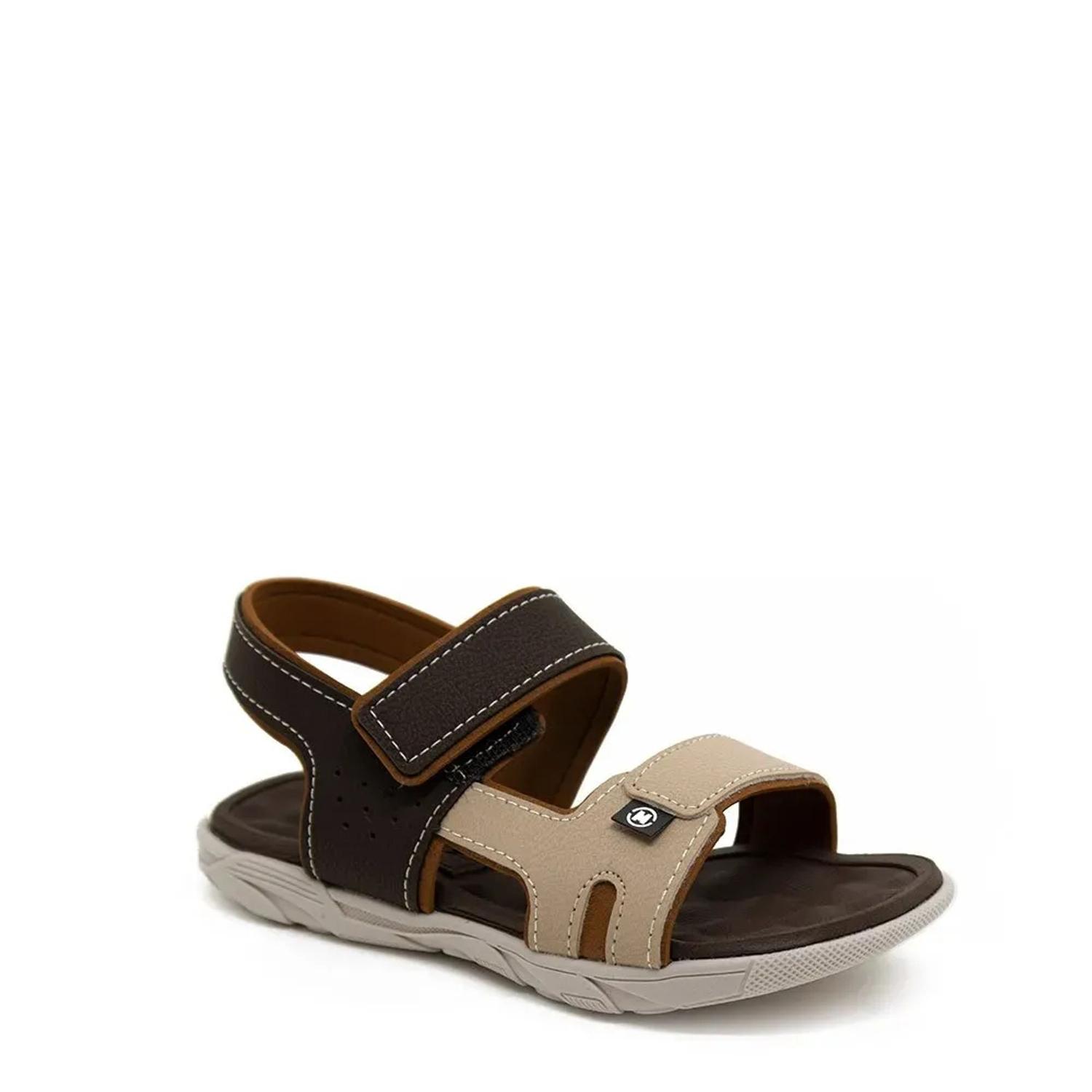 Sandália Infantil Molekinho 2135.137 - Cor:Café/Bege - Tamanho:20 - Sandália  Infantil - Magazine Luiza