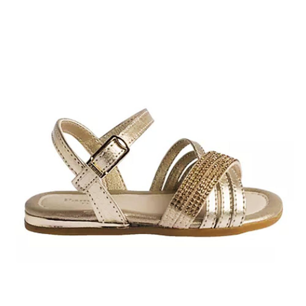 sandalia dourada infantil