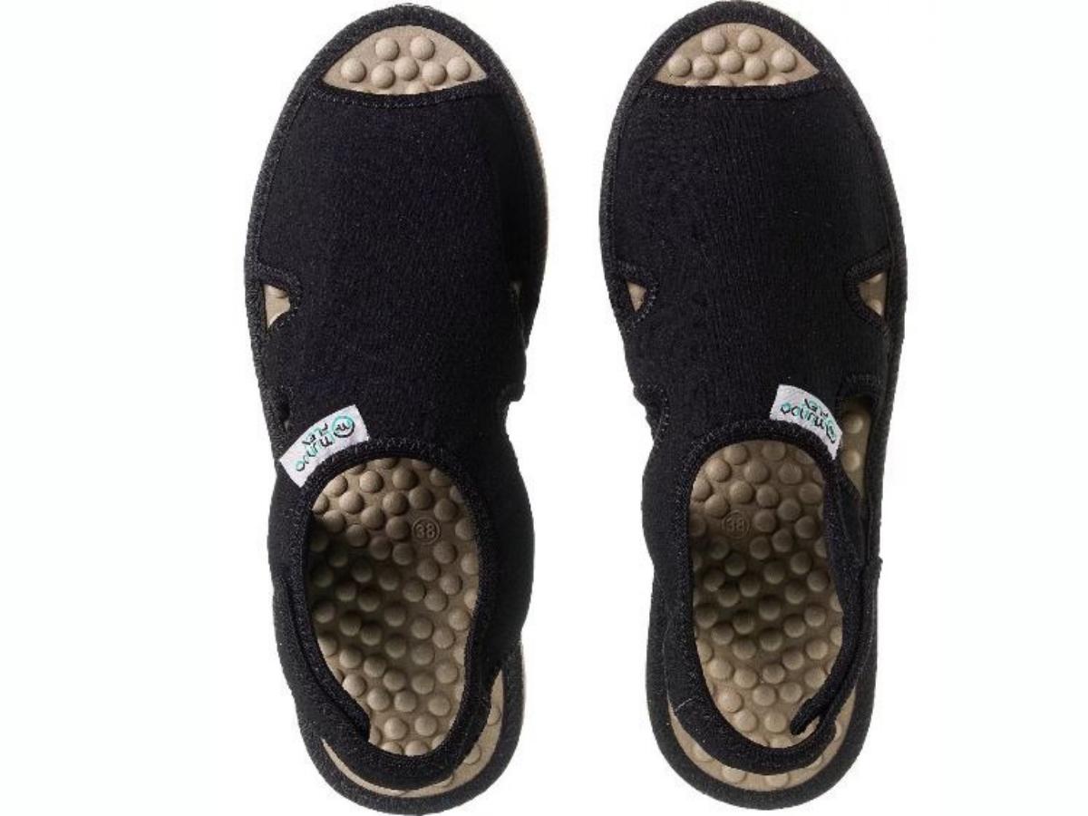 sandália anabela ortopédica massageadora