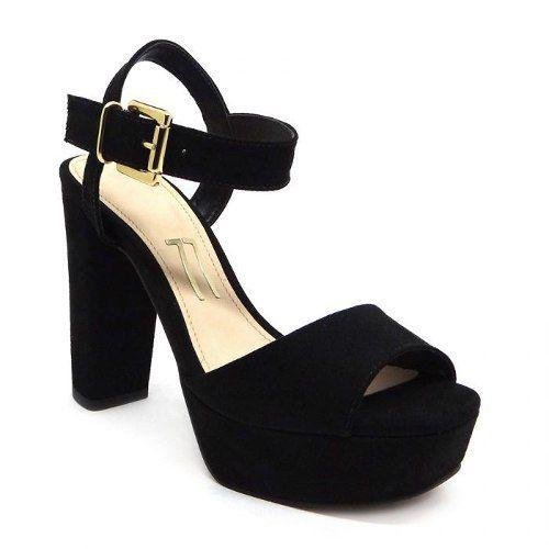 sandálias meia pata salto médio